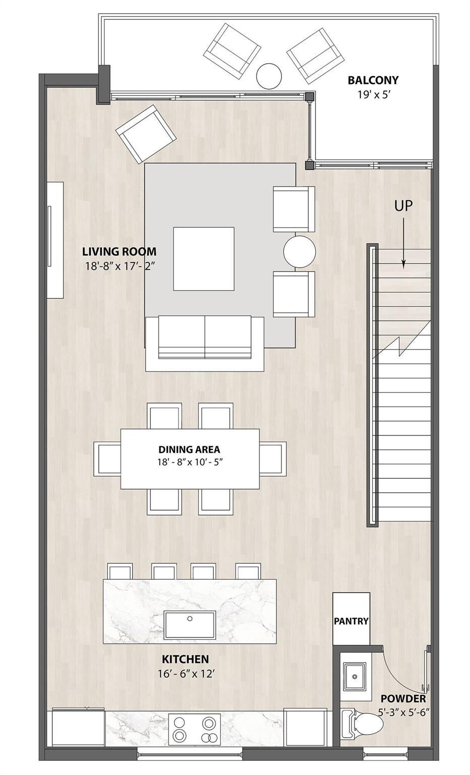 DISCLAIMER: All renderings, site plans, simulated views, floor plans, graphic images, drawings and all other information depicted are illustrative, and are provided to assist in visualizing the units and the Project and may not be accurately depicted and may be changed at any time.
