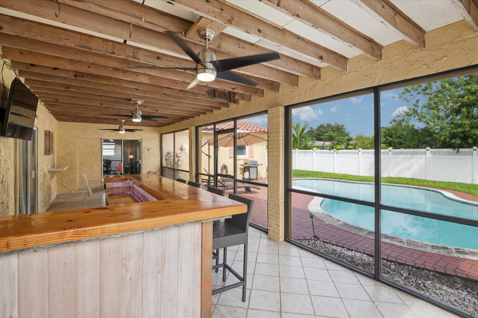 11913 NW 31st Street, Coral Springs, FL 33065 Patio Views looking out to pool