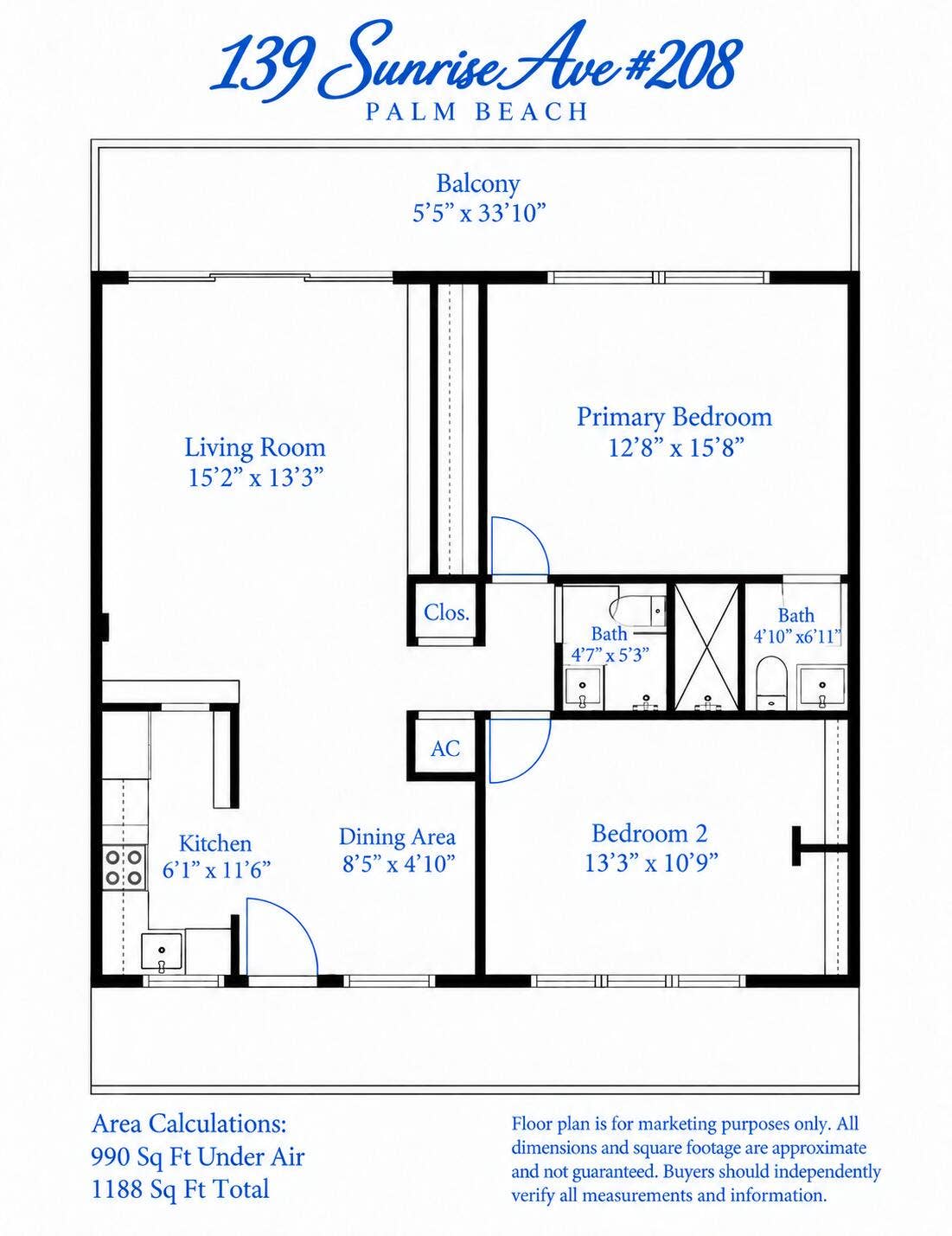 139 SUNRISE Avenue, #2080, Palm Beach, FL 33480 139 Floor Plan