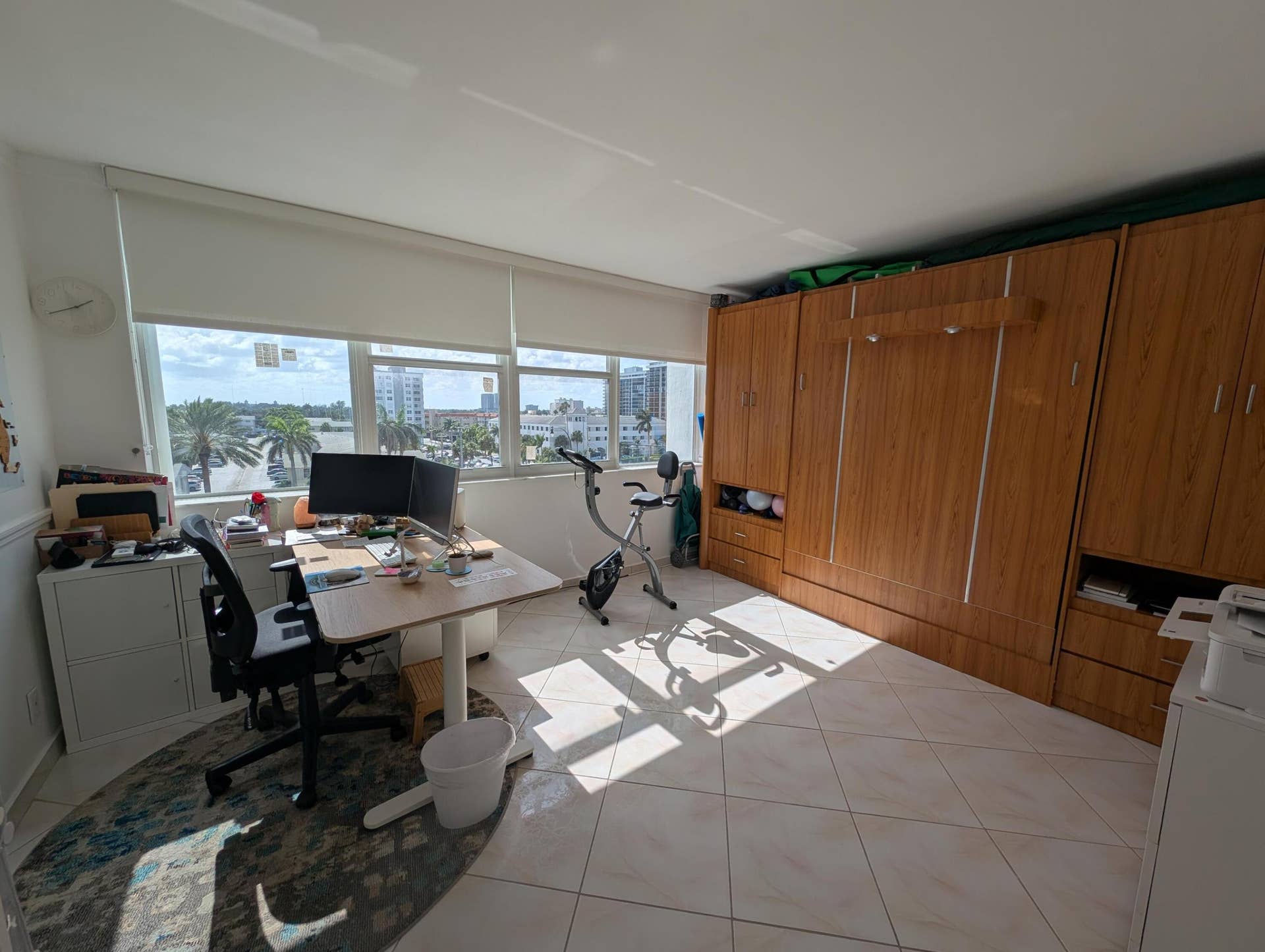 Second Bedroom featuring an office and a murphy Bed