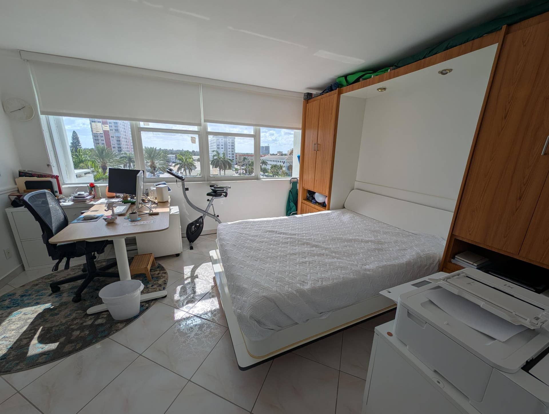 Second Bedroom featuring an office and a murphy Bed