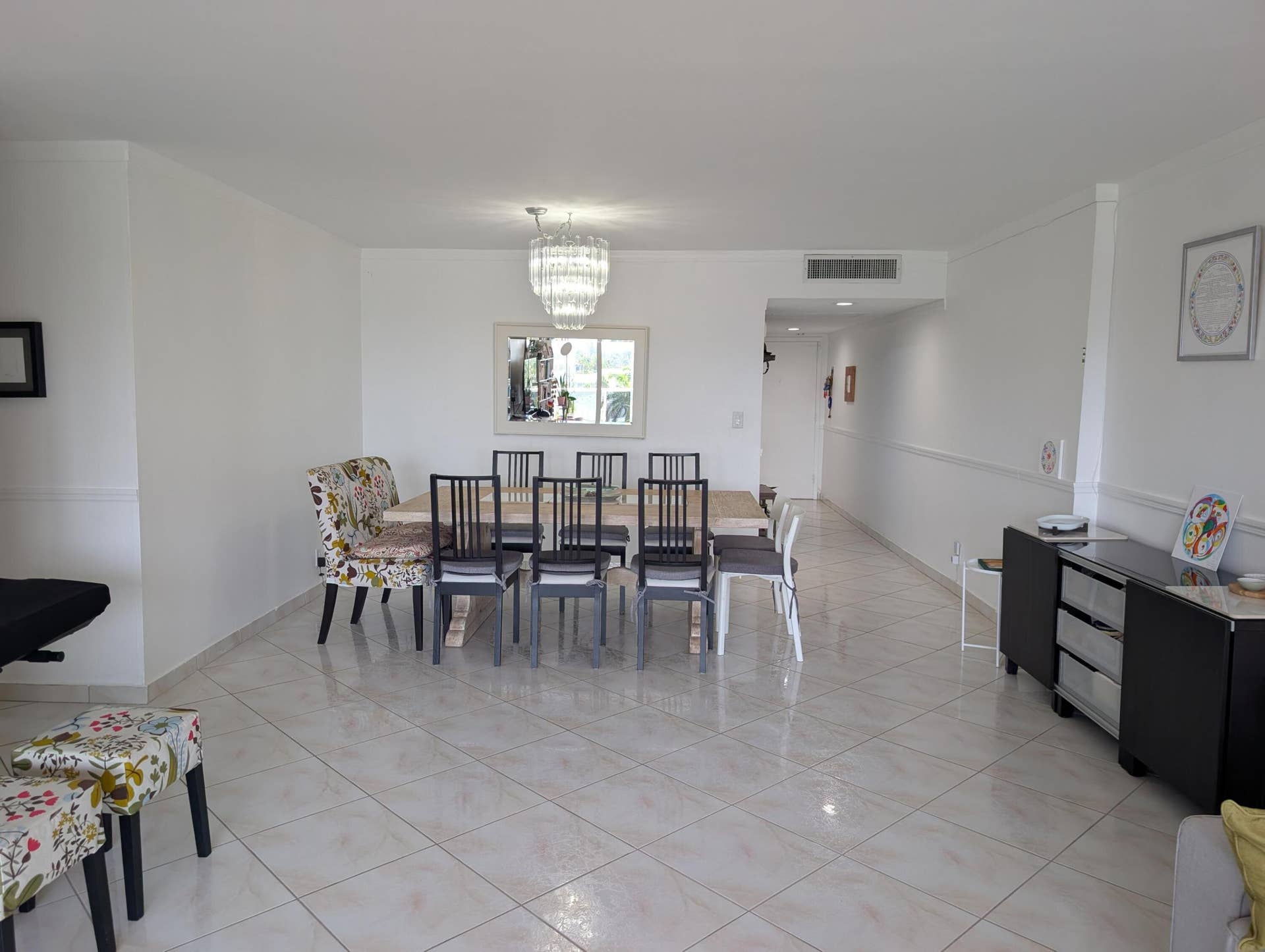 View from living room to Entrance/Exit hallway