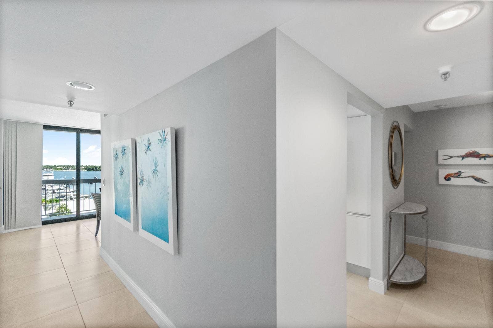 115 Lakeshore Drive, #549, North Palm Beach, FL 33408 Interior Hallway to Kitchen and Dining