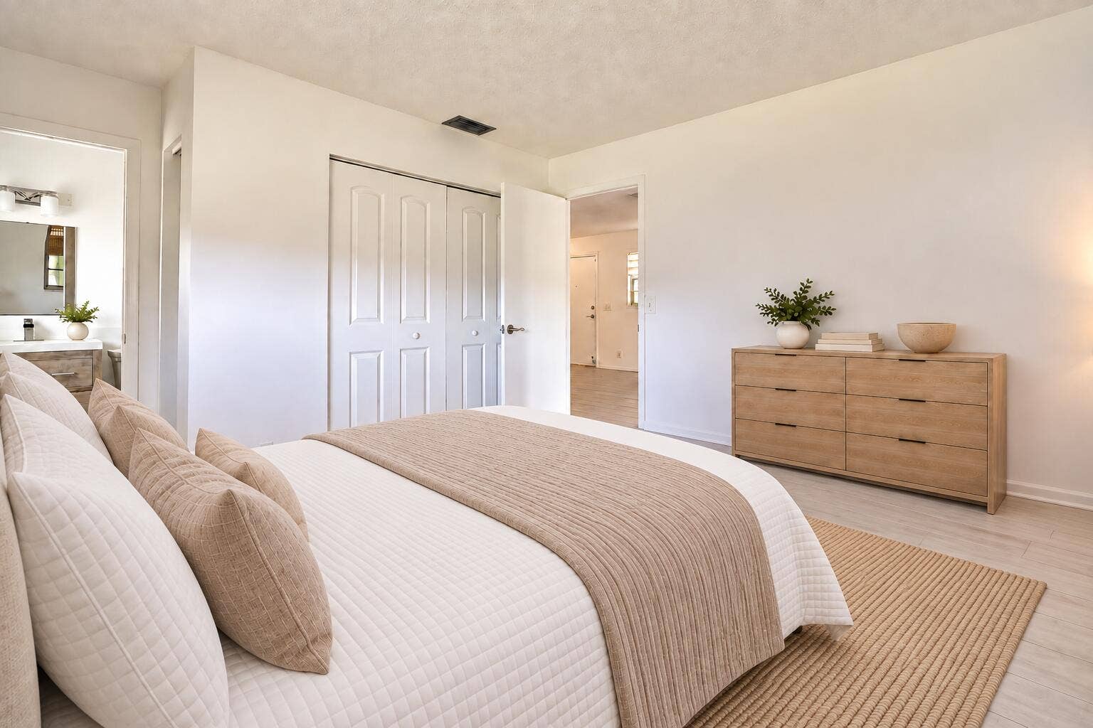450 BLUEBIRD Lane, Delray Beach, FL 33445 Light wood-finish flooring, white walls, and bi-fold closet doors
