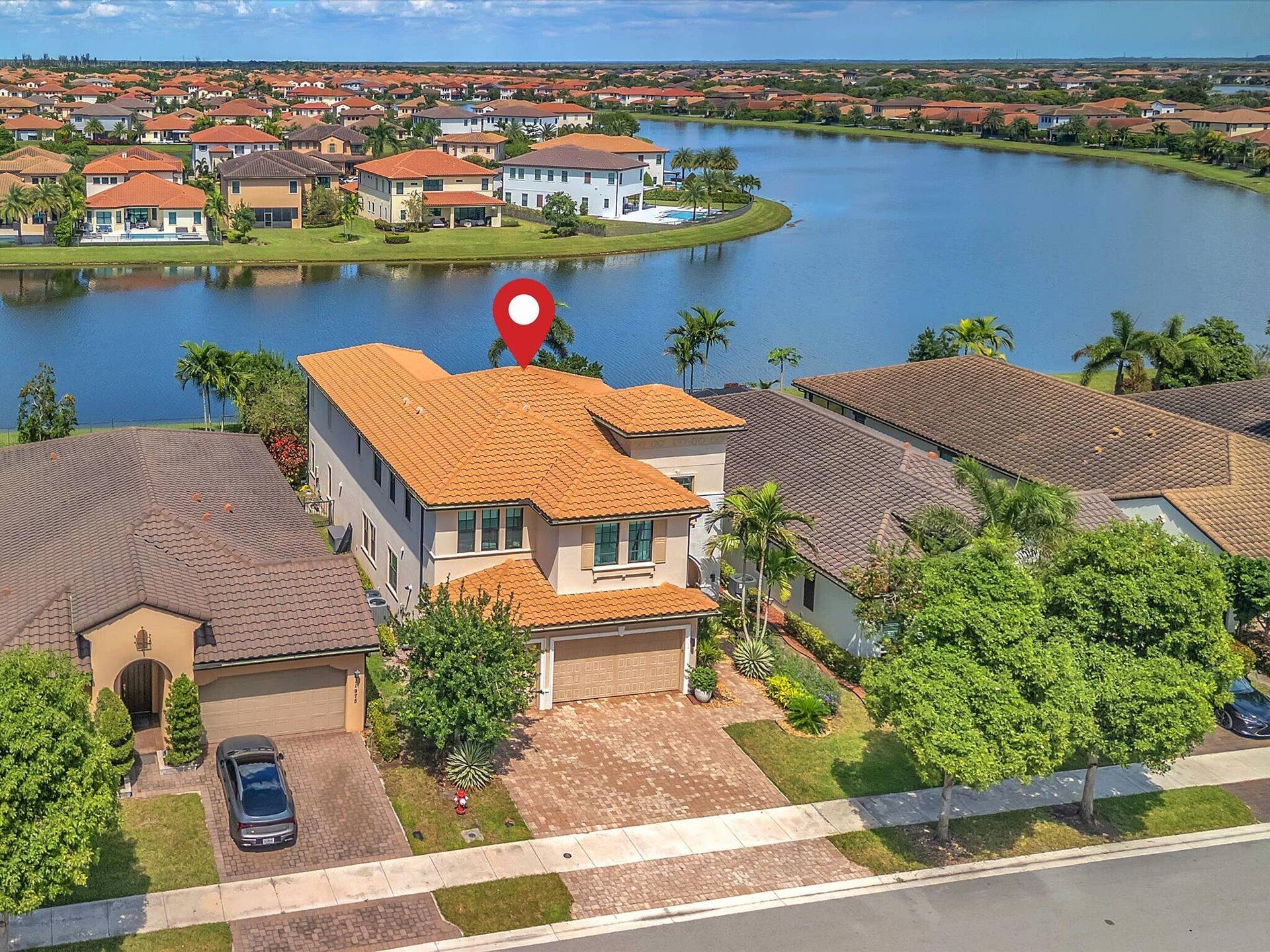 11965 S BAYPOINT Circle, Parkland, FL 33076 aerial shot home in parkland