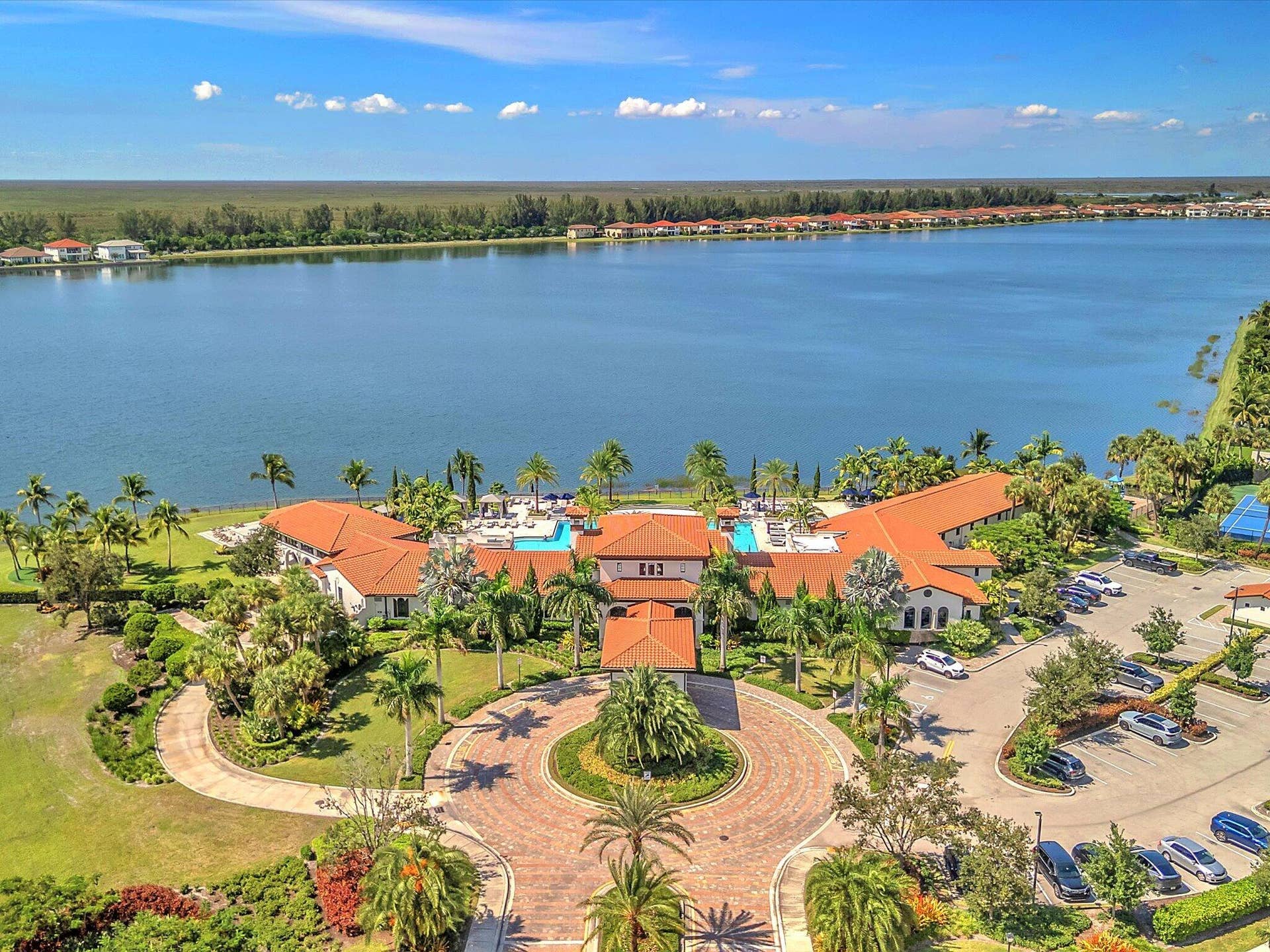 11965 S BAYPOINT Circle, Parkland, FL 33076 club house aerial shot