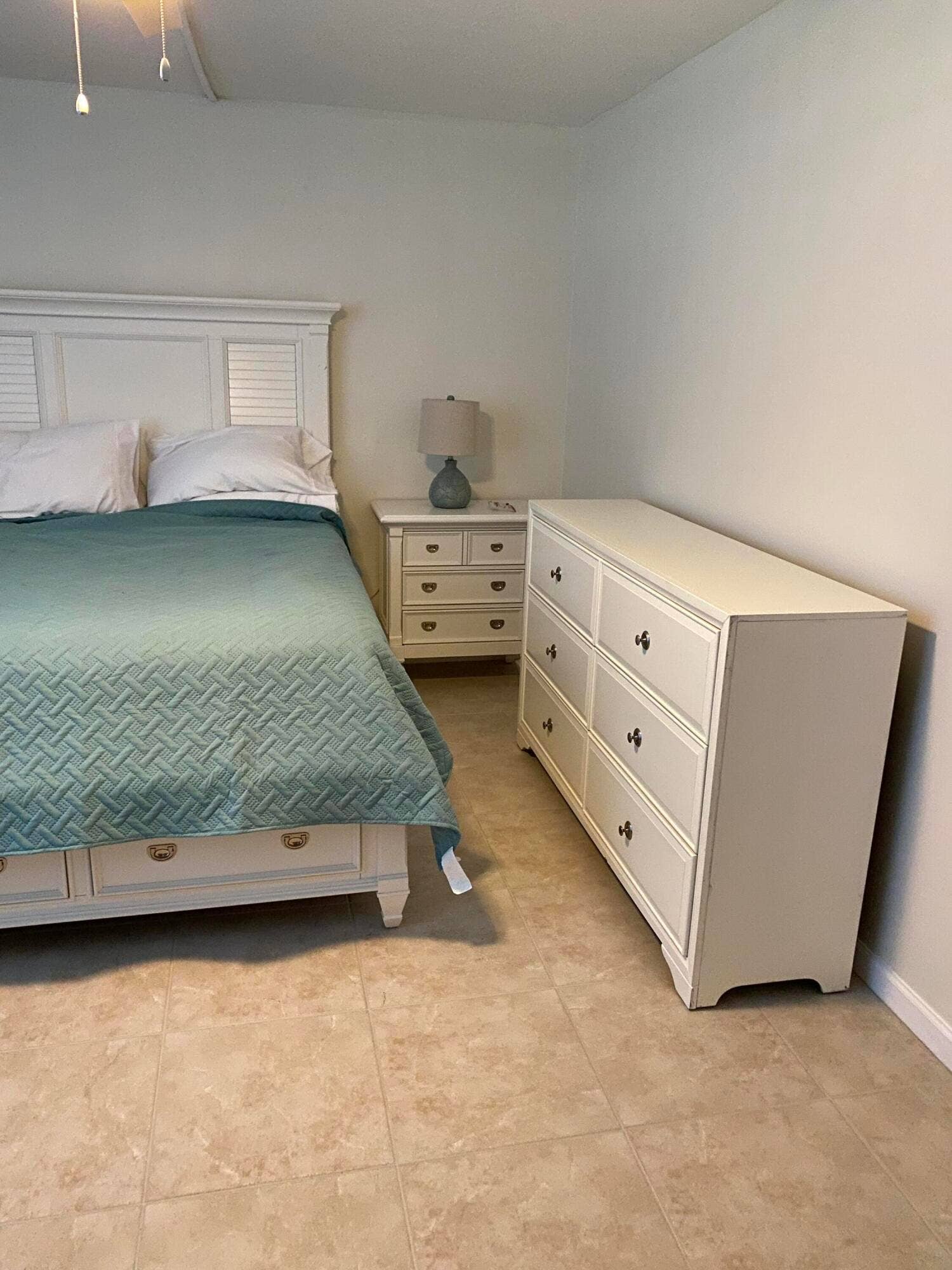 Tile flooring throughout