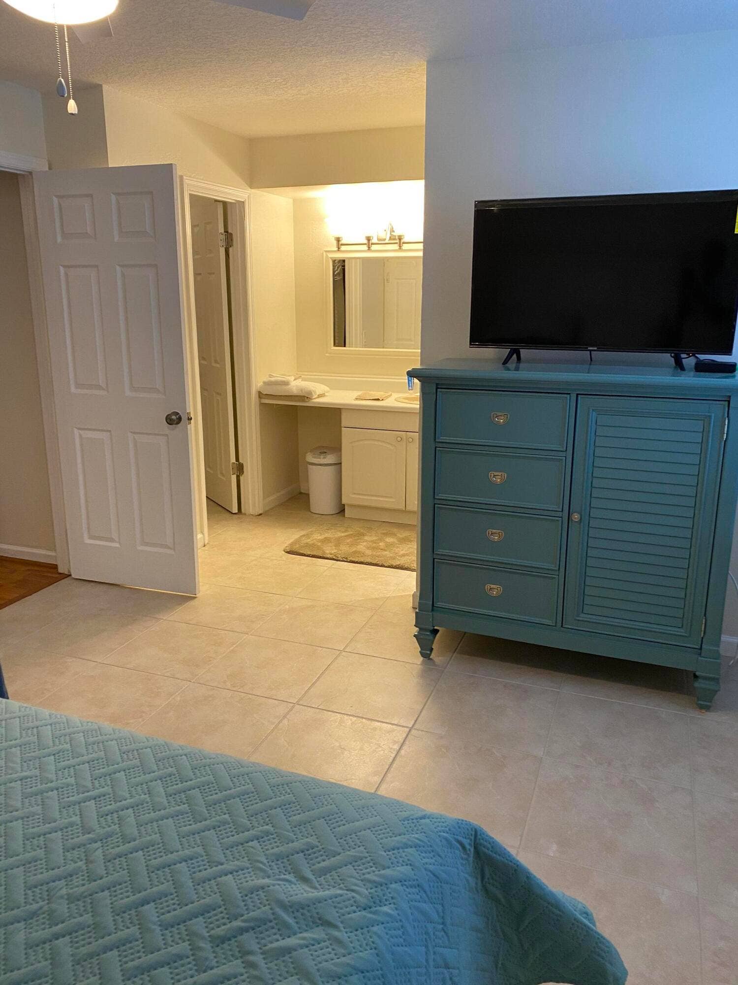 Tile flooring throughout