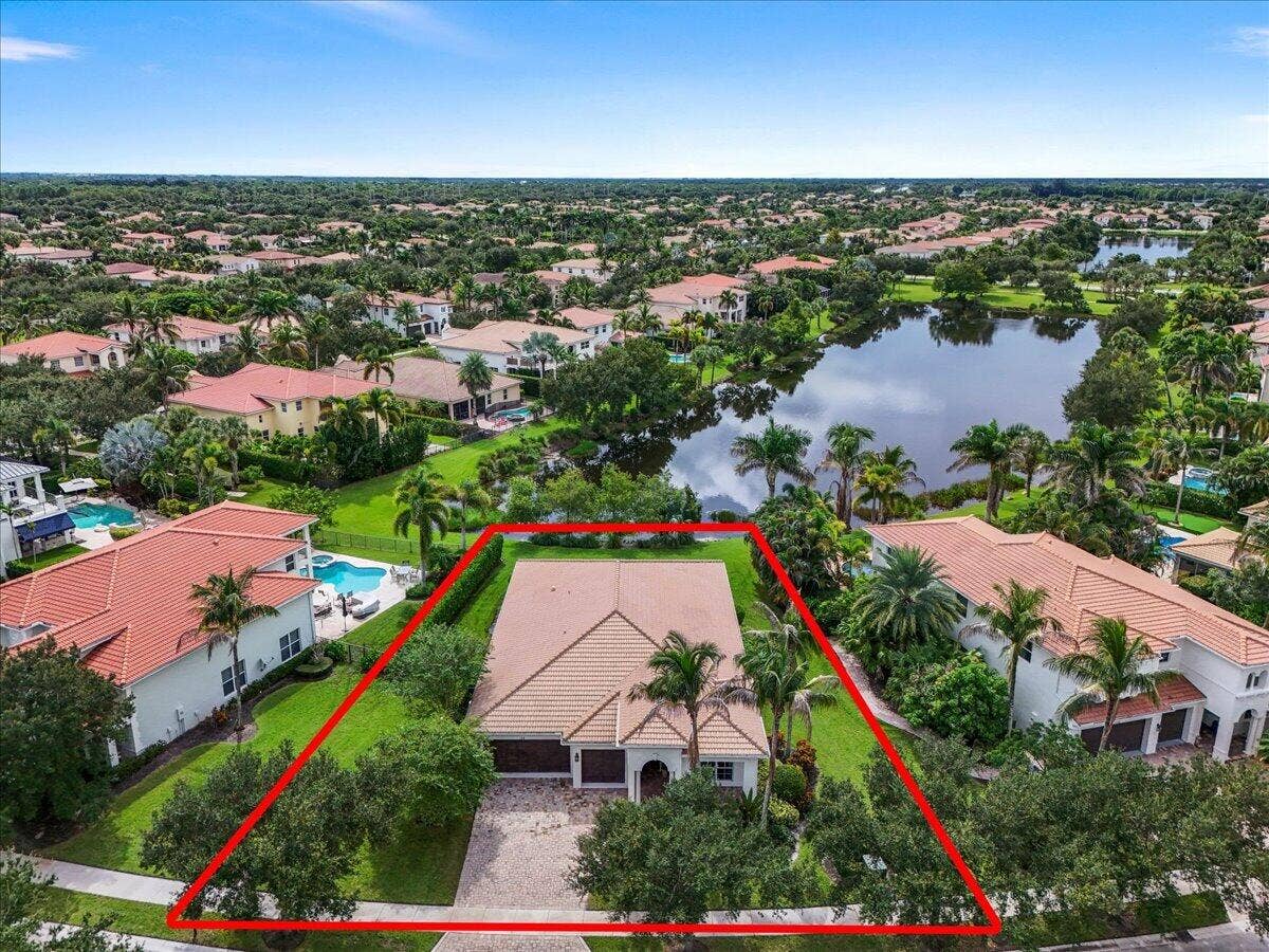 128 Umbrella Place, Jupiter, FL 33458 Aerial Highlighting the Property Locatio