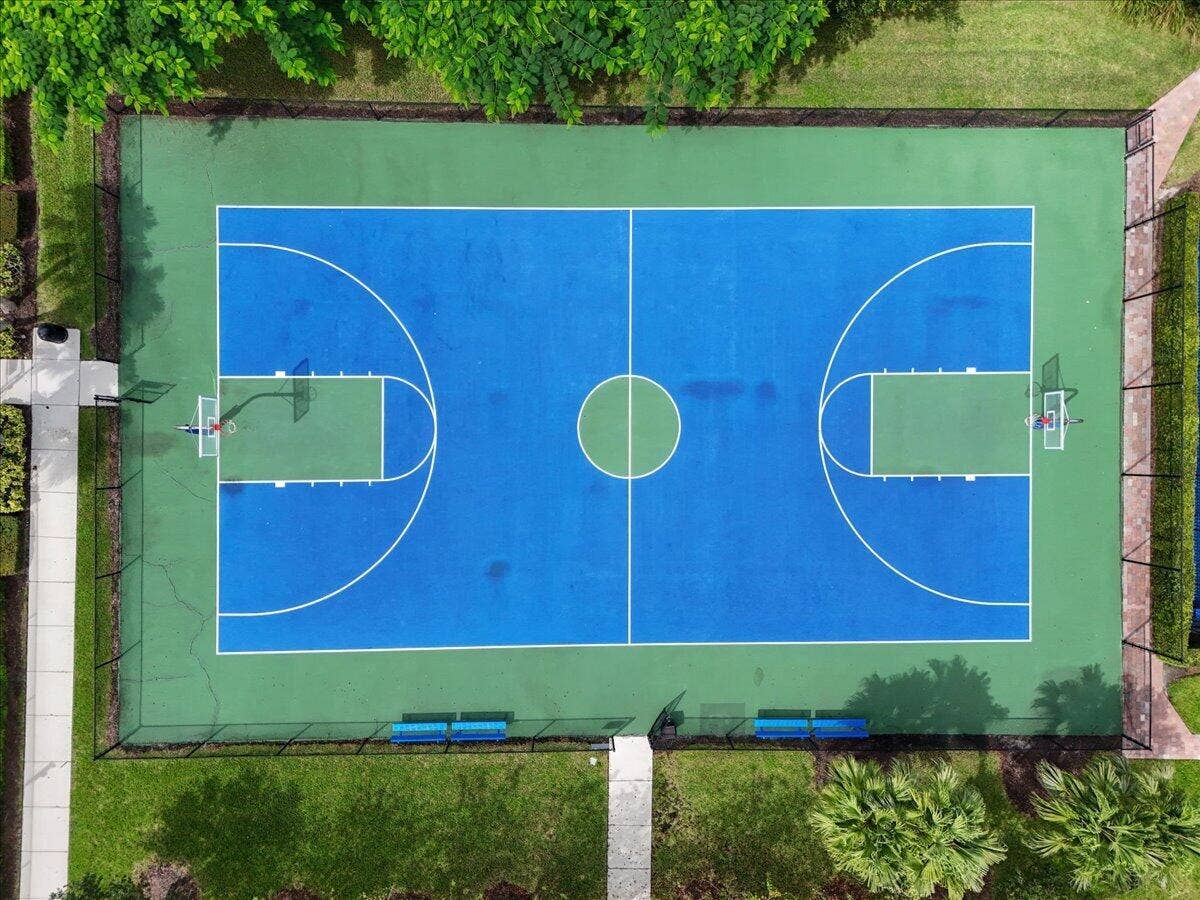 128 Umbrella Place, Jupiter, FL 33458 Basketball Court from Above