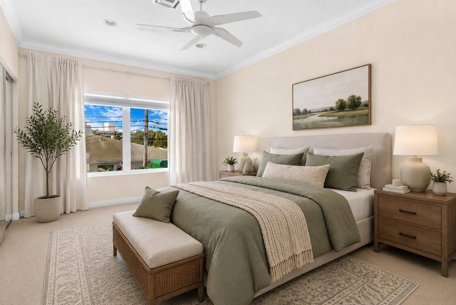 Virtually Staged Second Bedroom