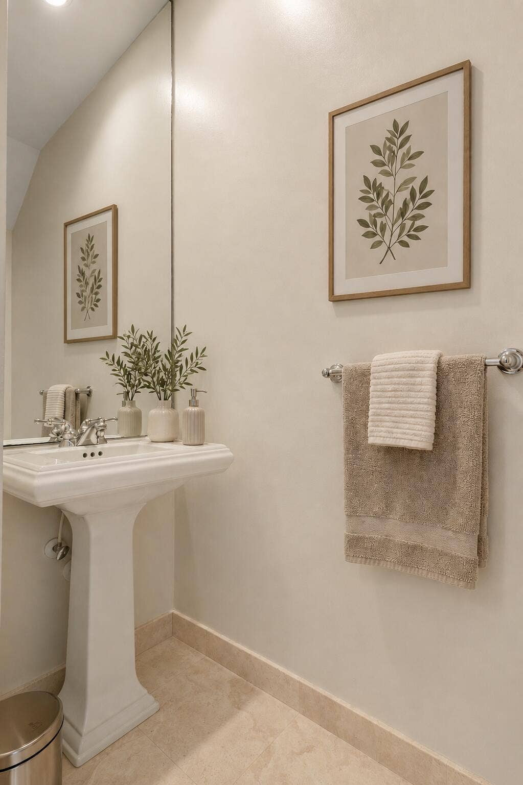 Virtually Staged Powder Room