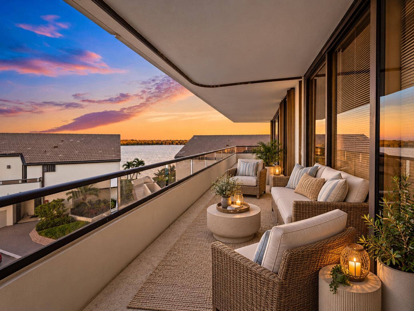 100 Lakeshore Drive, #251, North Palm Beach, FL 33408 Balcony - Virtually staged