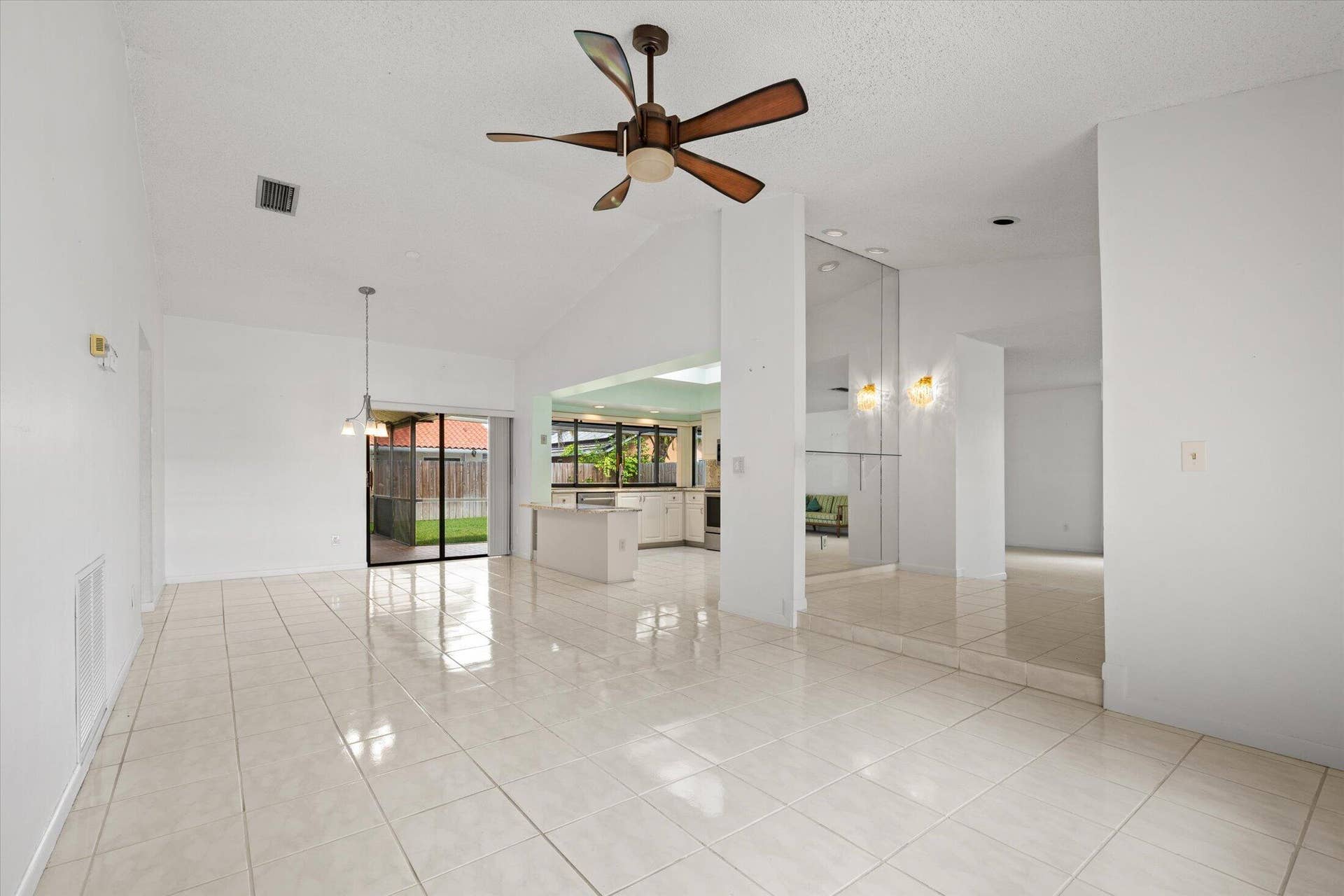 Family/Living to Kitchen and backyard