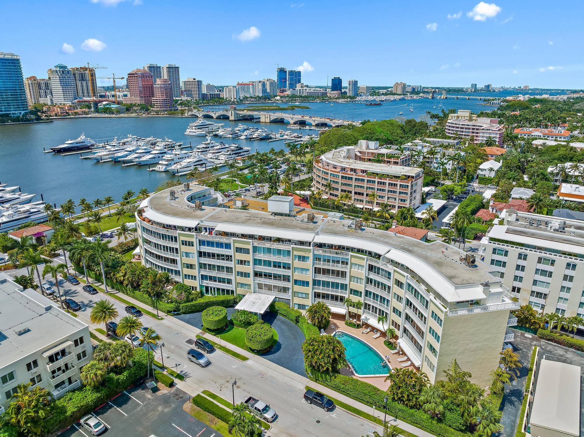 389 S Lake Drive, #2g, Palm Beach, FL 33480 Aerial