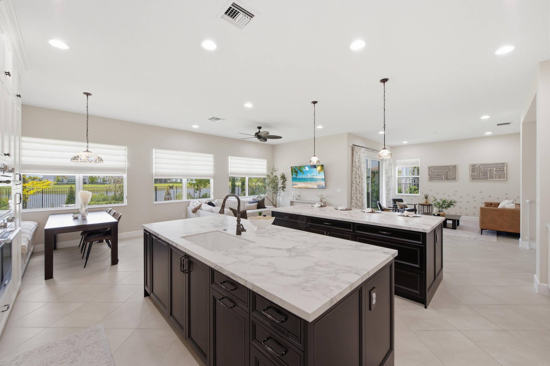 Double island kitchen