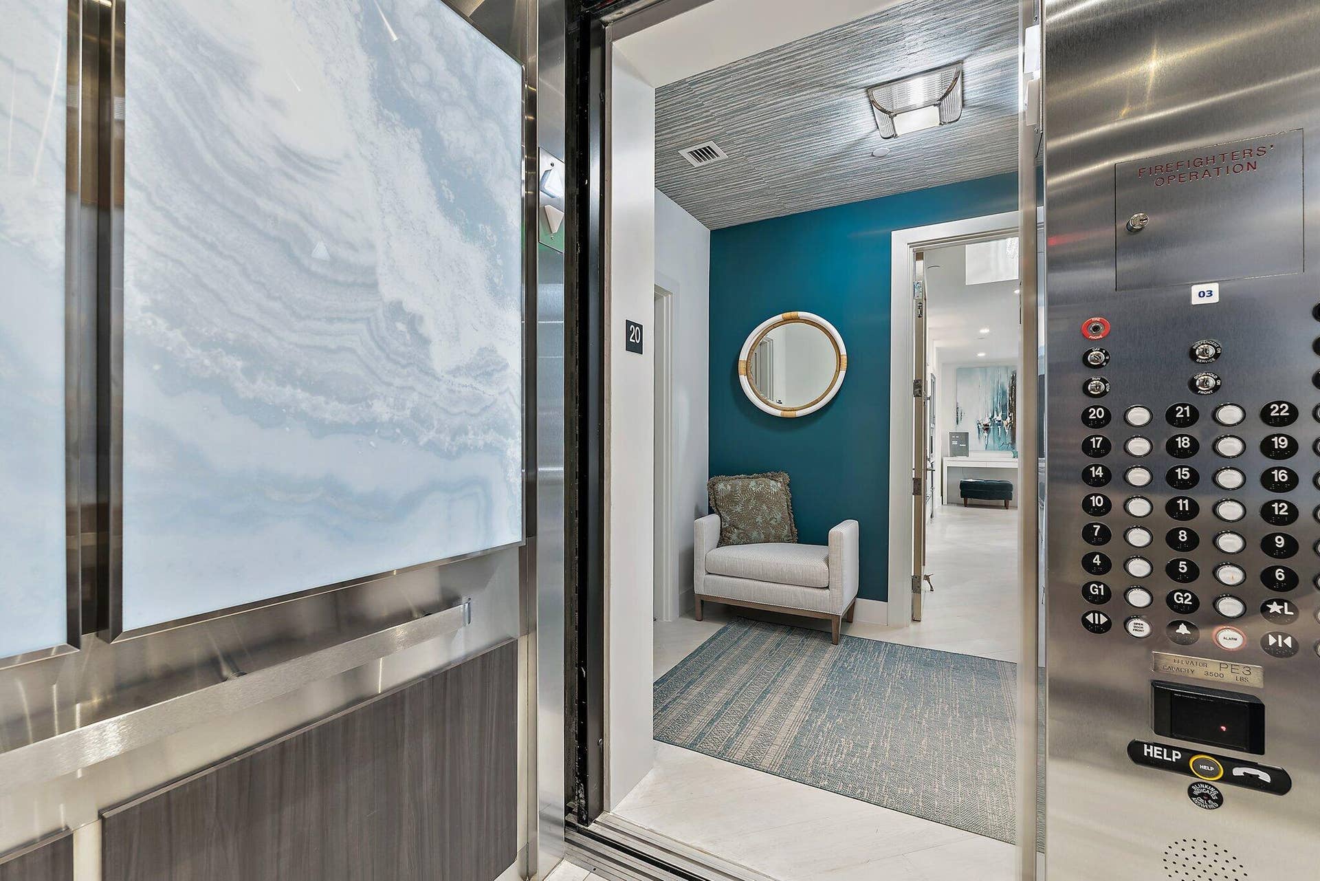 1 Water Club Way, #2003, North Palm Beach, FL 33408 Elevator Entry