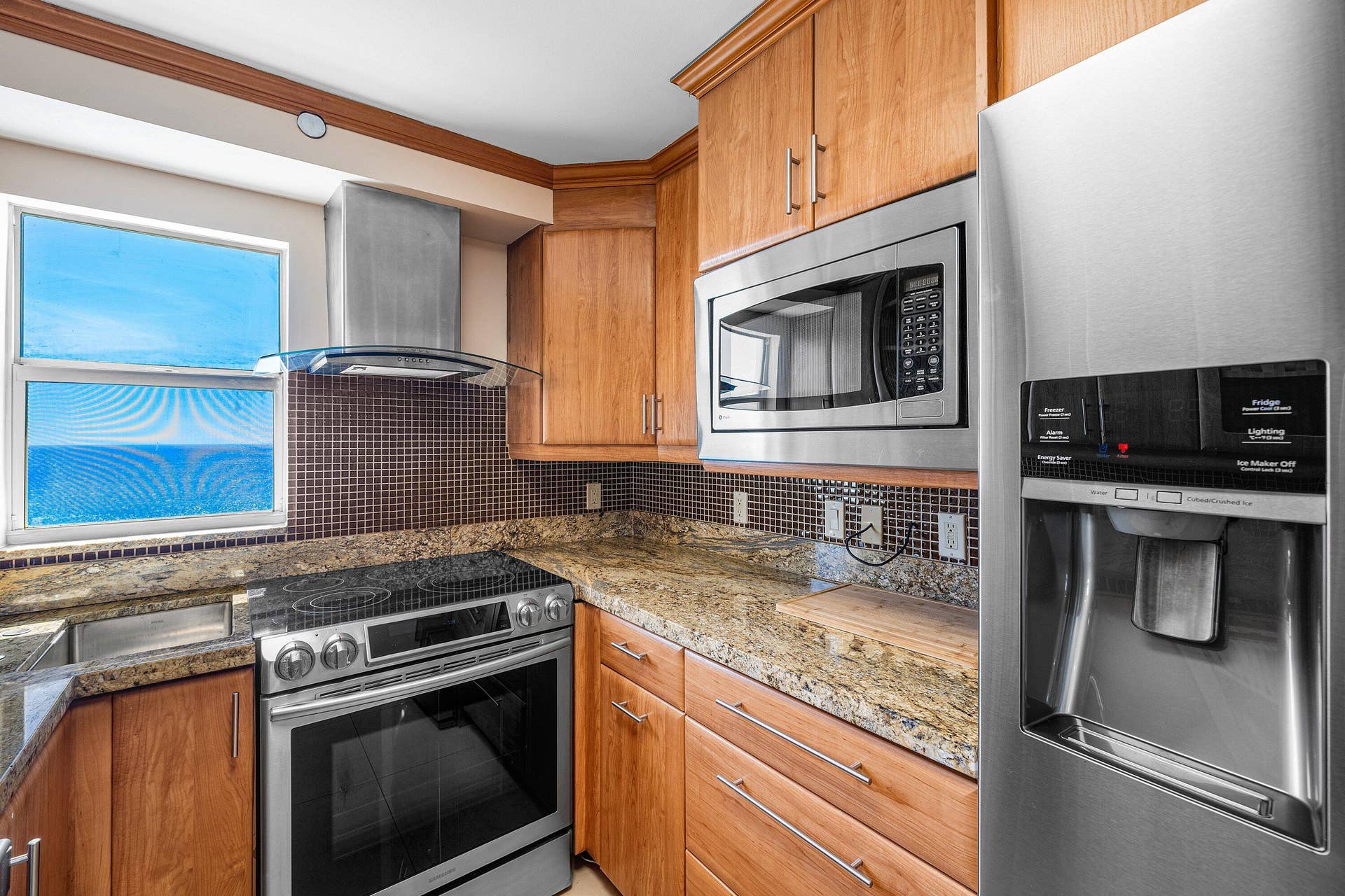 4505 S Ocean Boulevard, #1008, Highland Beach, FL 33487 Even the kitchen has stunning direct ocean views