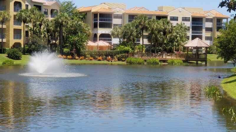 Lake front views from this updated 1/1 first floor condo
