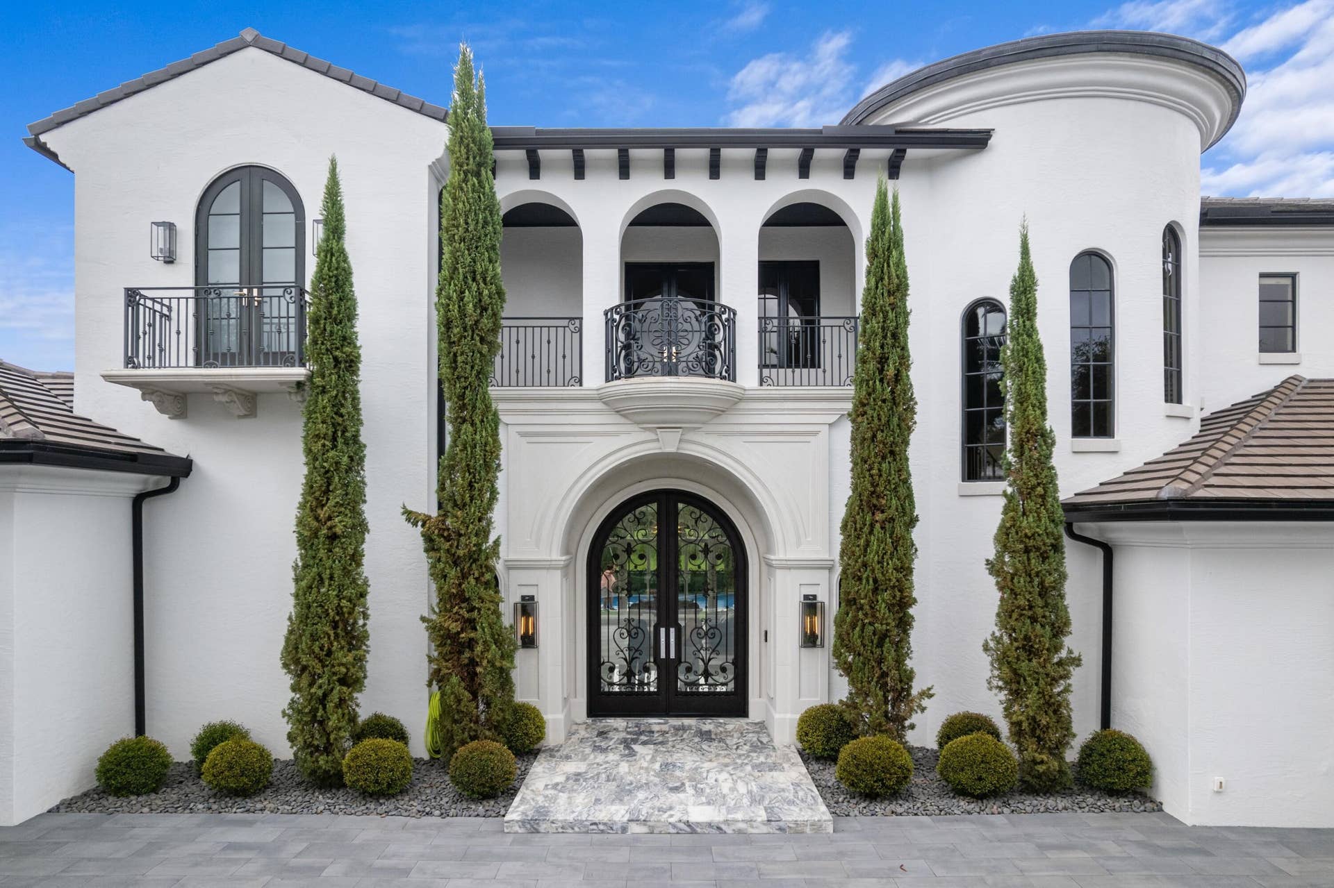 An expert blend of European tradition and modern aesthetic on one of the most private, Mirasol lots
