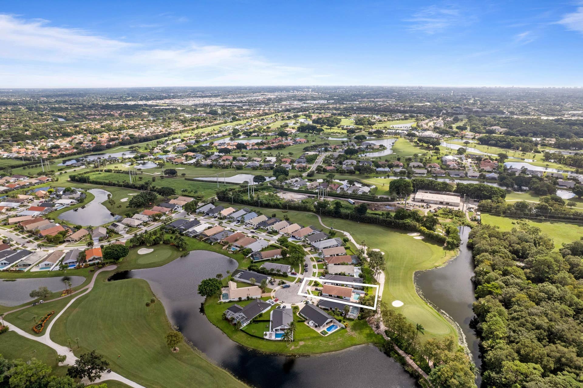 21452 BRIDGE VIEW Drive, Boca Raton, FL 33428 Aerial Neighborhood View