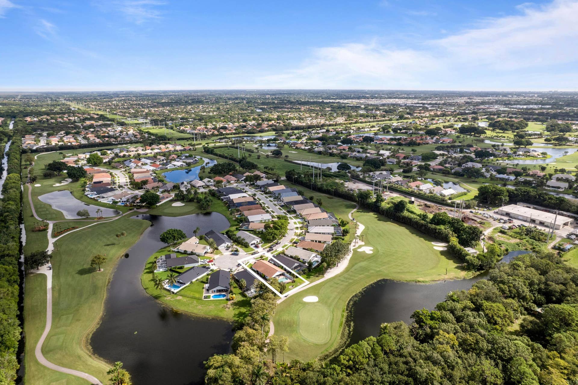21452 BRIDGE VIEW Drive, Boca Raton, FL 33428 Aerial Neighborhood View
