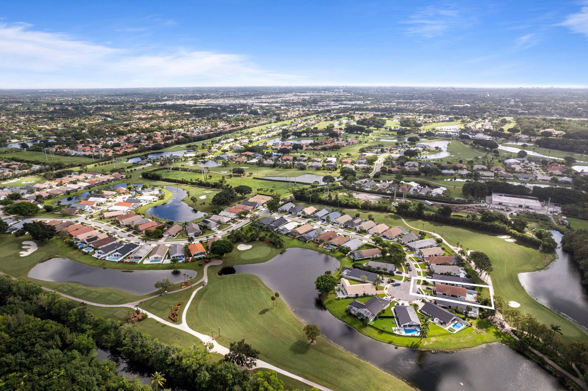 21452 BRIDGE VIEW Drive, Boca Raton, FL 33428 Aerial Neighborhood View
