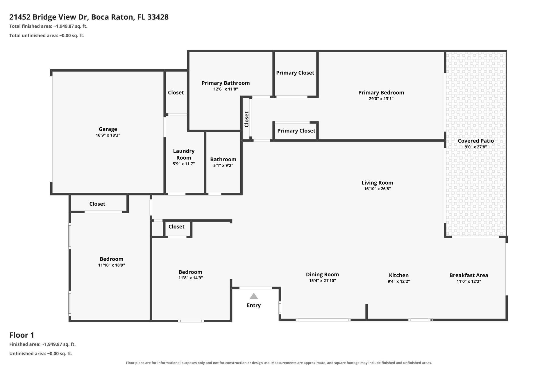 21452 BRIDGE VIEW Drive, Boca Raton, FL 33428 Floor PLan