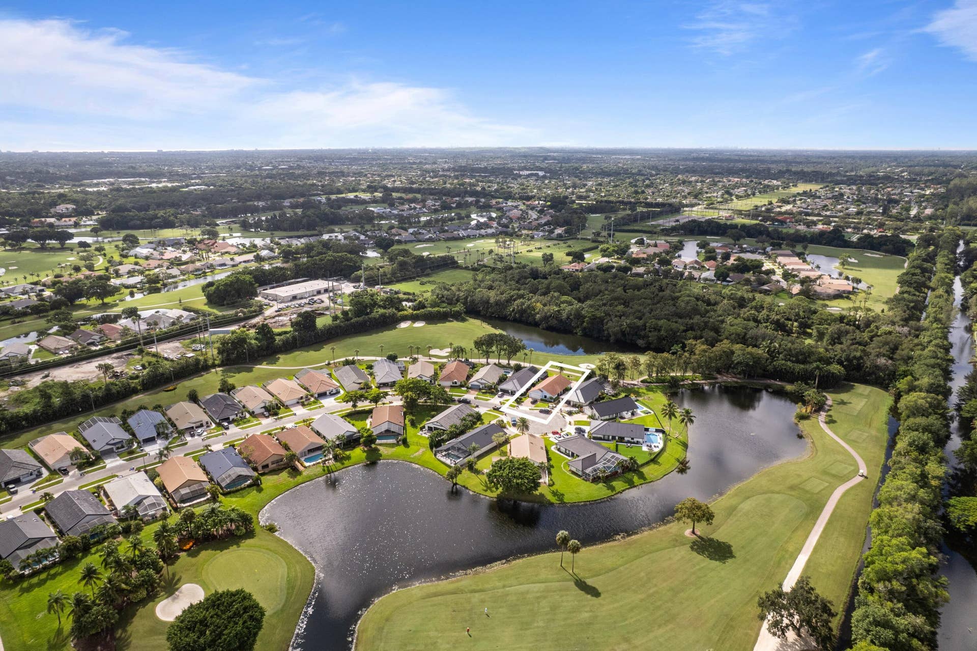 21452 BRIDGE VIEW Drive, Boca Raton, FL 33428 Aerial Neighborhood View