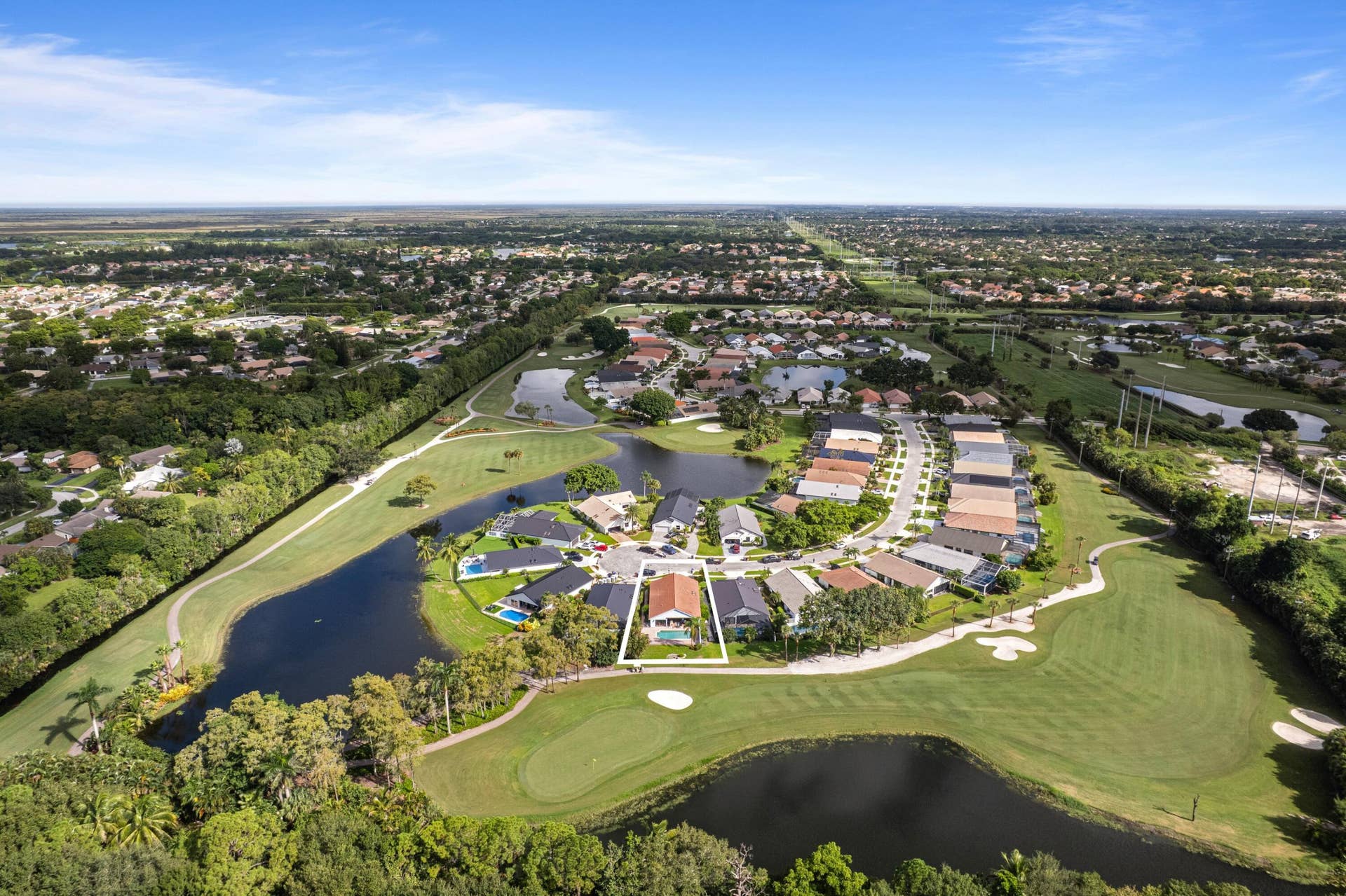 21452 BRIDGE VIEW Drive, Boca Raton, FL 33428 Aerial Neighborhood View