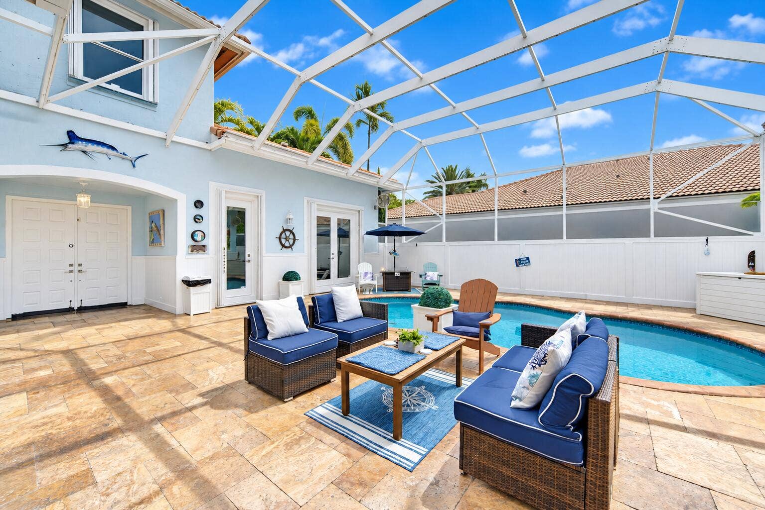 11950 NW 3RD Drive, Coral Springs, FL 33071 Coastal Screened Patio and Pool Oasis