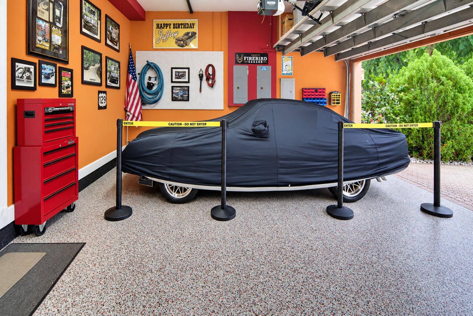 11950 NW 3RD Drive, Coral Springs, FL 33071 Showroom Garage with Covered Classic Car