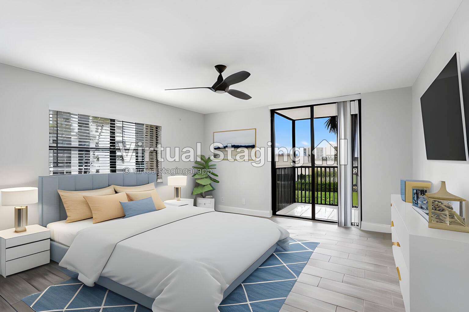 Primary Bedroom - Virtually Staged
