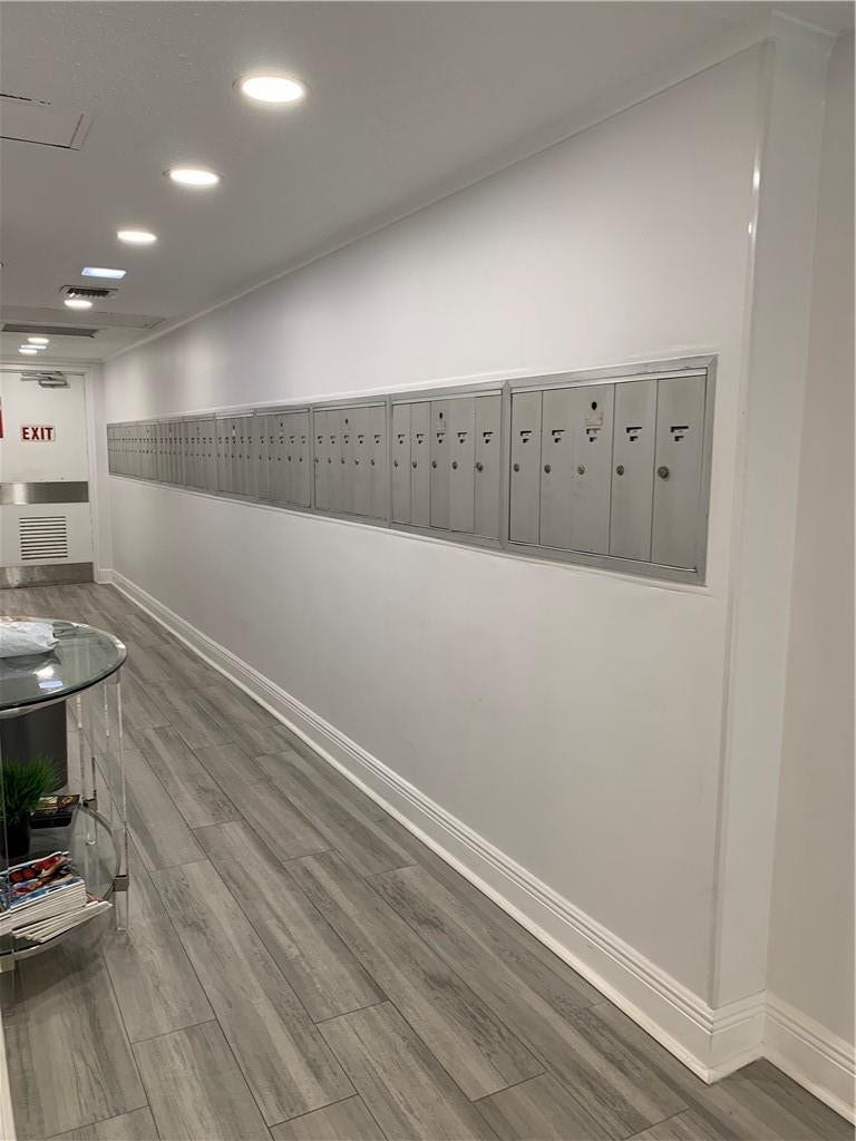 Secure mailbox in lobby