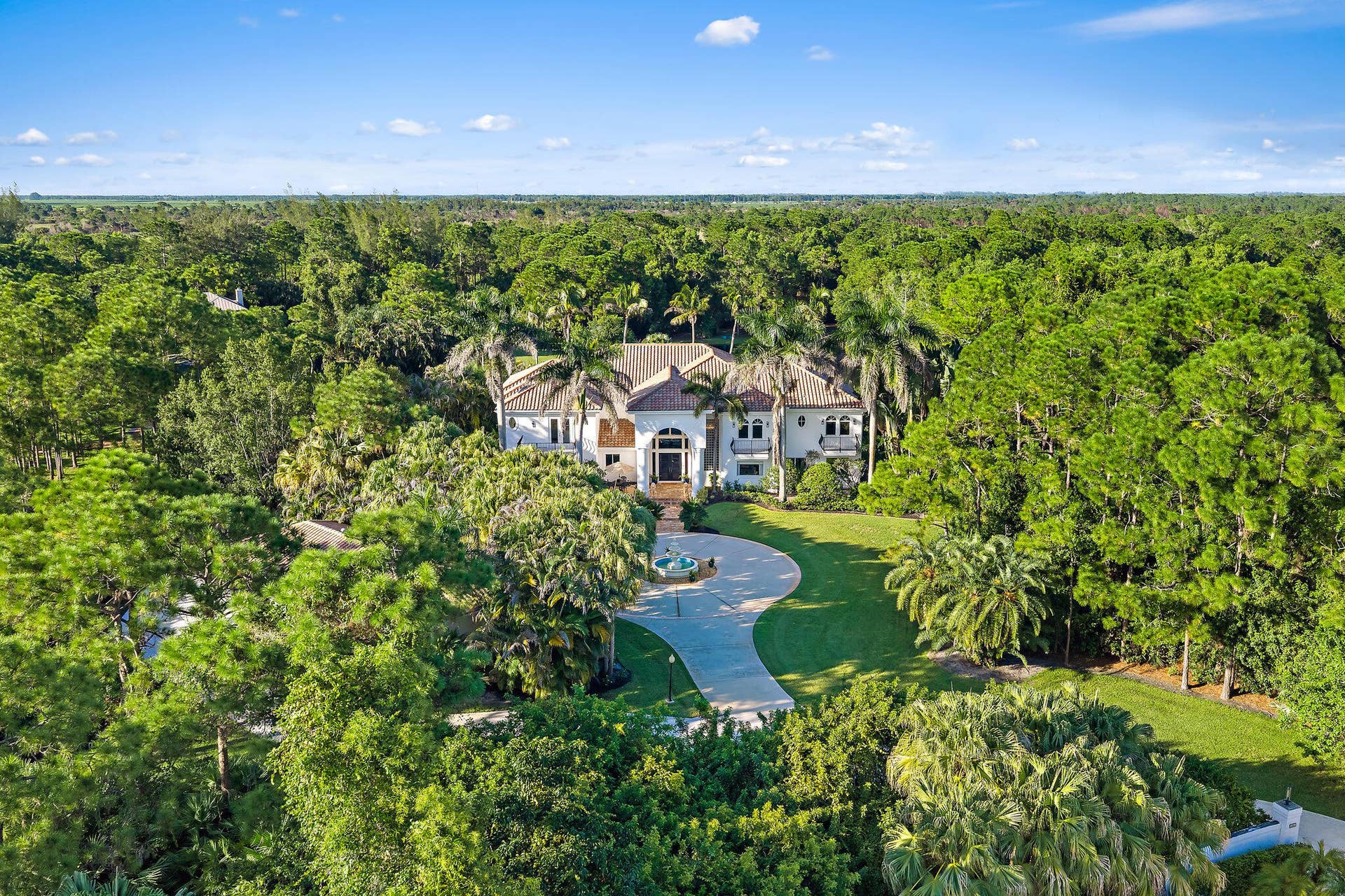 2584 SE Ranch Acres Circle, Jupiter, FL 33478 Aerial View of the Private Grounds
