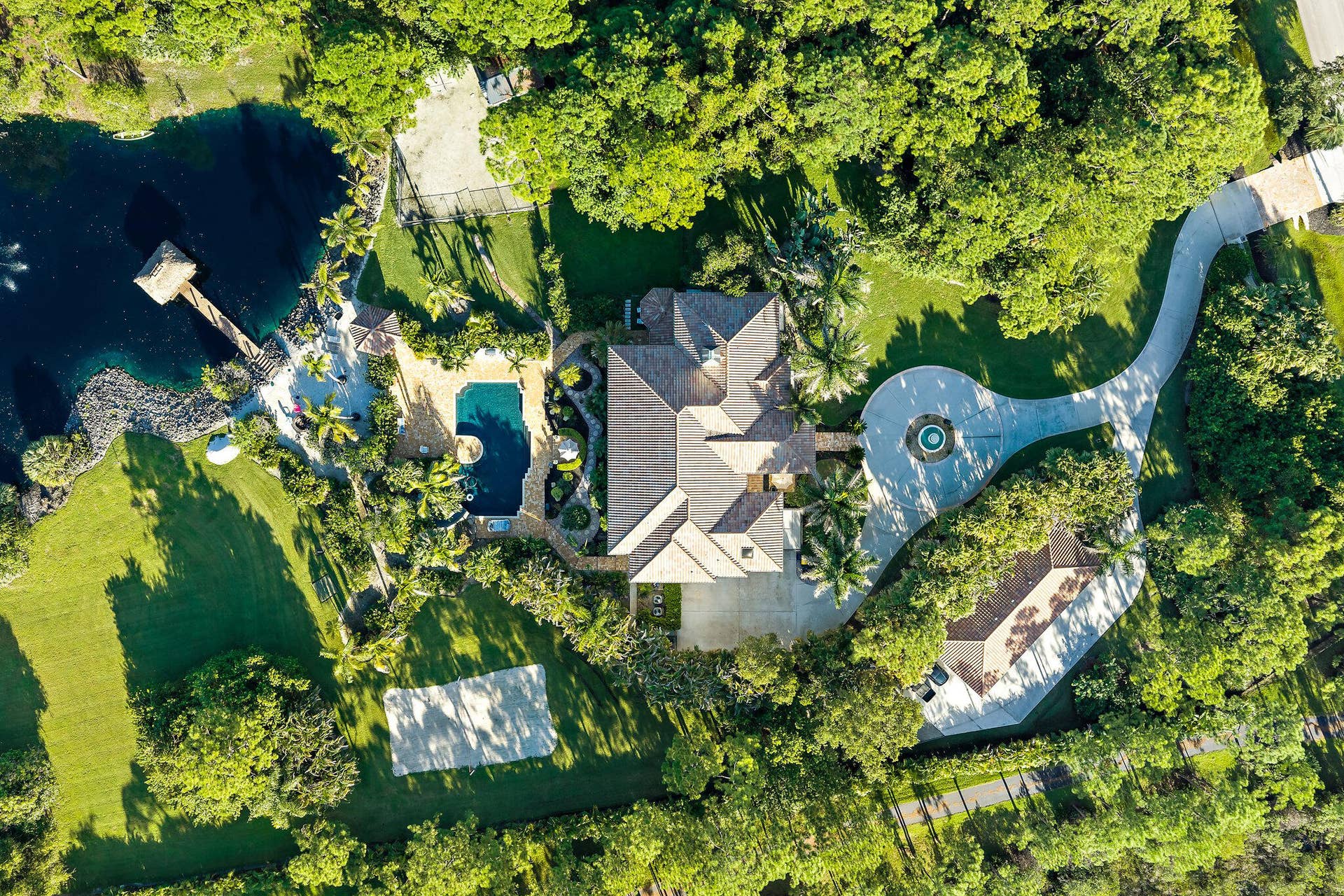 2584 SE Ranch Acres Circle, Jupiter, FL 33478 Private Estate Grounds from Above