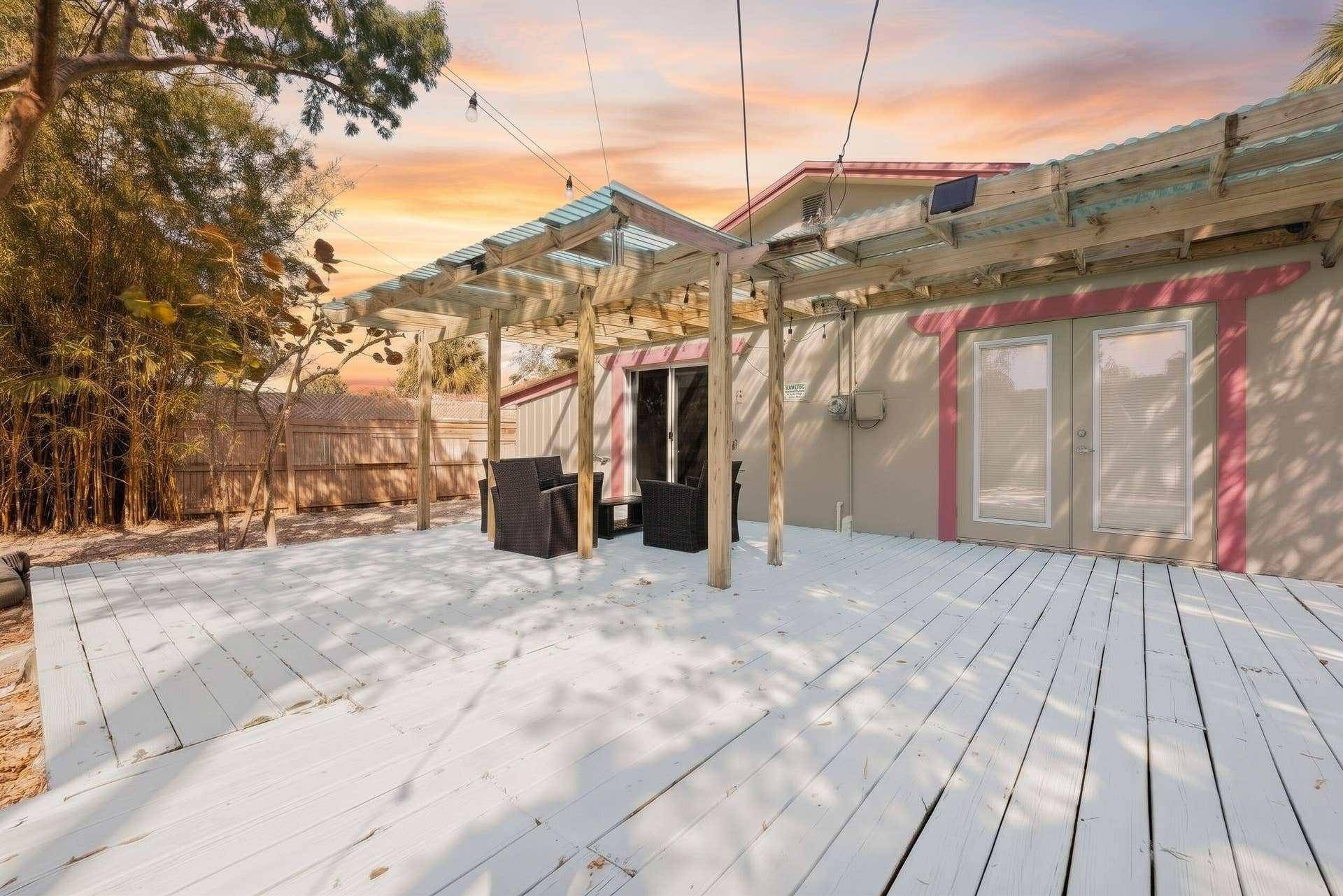 101 E 25th Street, West Palm Beach, FL 33404 Back deck sunset