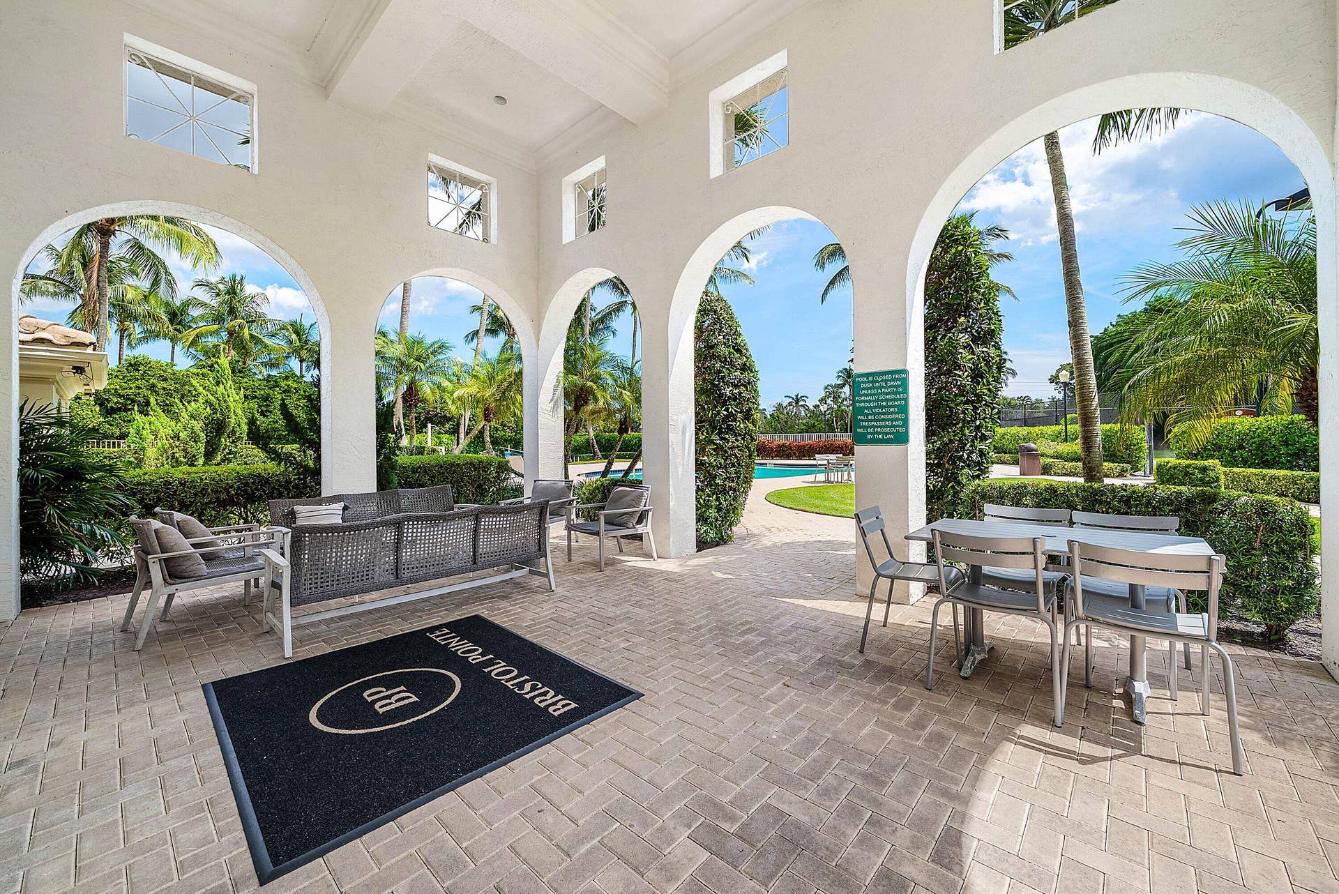 Covered Loggia Area at Clubhouse