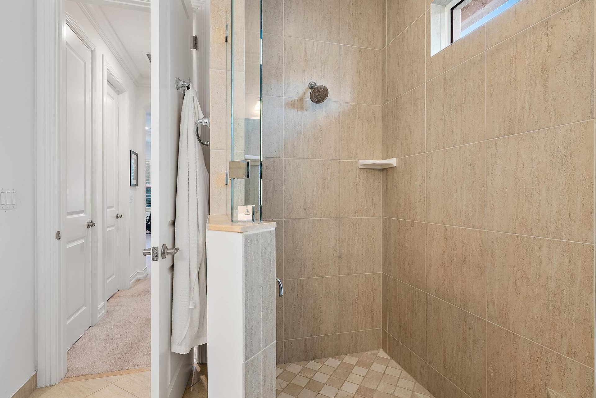 Primary bathroom with walk-in shower