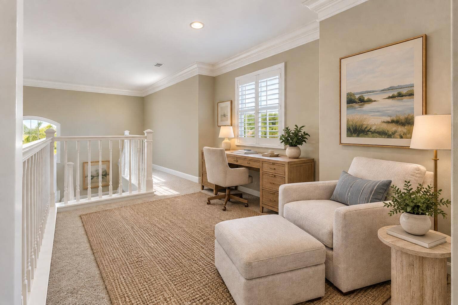 17080 Crossgate Drive, Jupiter, FL 33477 Virtually Staged Upstairs sitting area