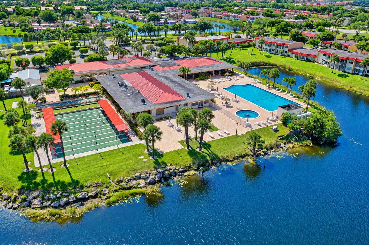 163 LAKE EVELYN Drive, West Palm Beach, FL 33411 Aerial Clubhouse