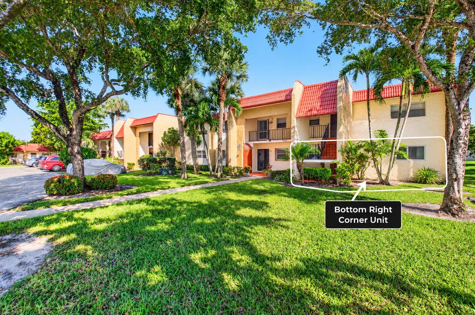 163 LAKE EVELYN Drive, West Palm Beach, FL 33411 1st Floor Corner Unit, Assigned Parking, In Unit Laundry