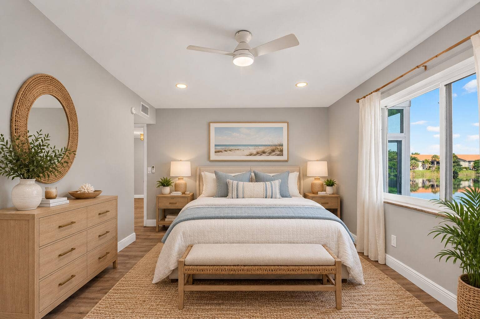 163 LAKE EVELYN Drive, West Palm Beach, FL 33411 Virtually Staged Primary Bedroom Lake Vi