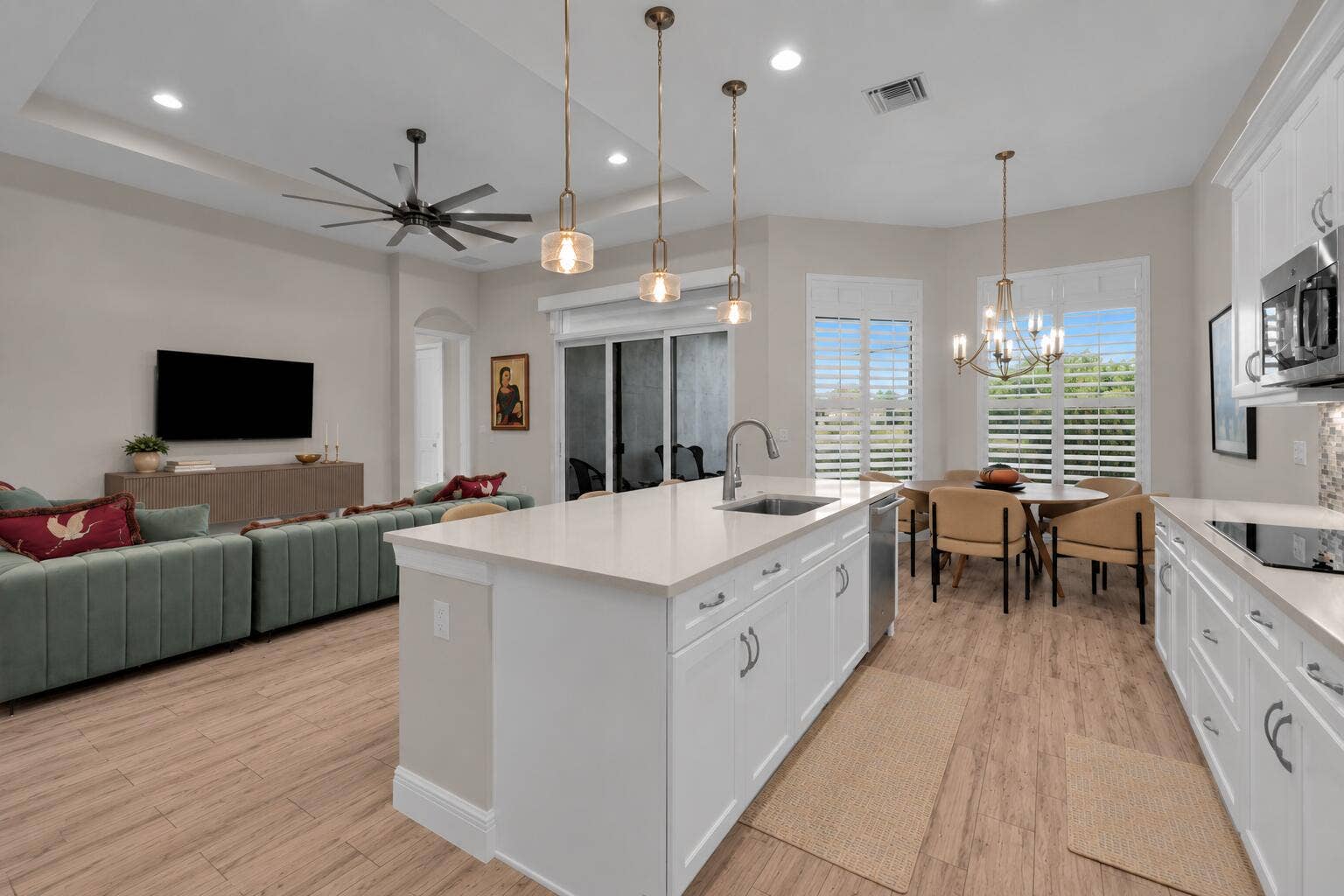 Modern Open-Plan Living and Kitchen