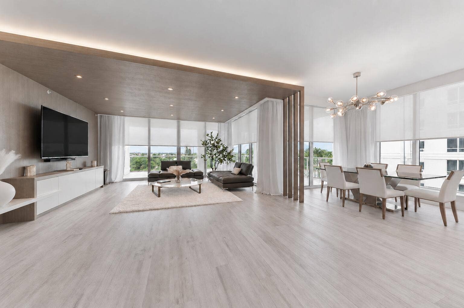 Living Room Lutron Shades