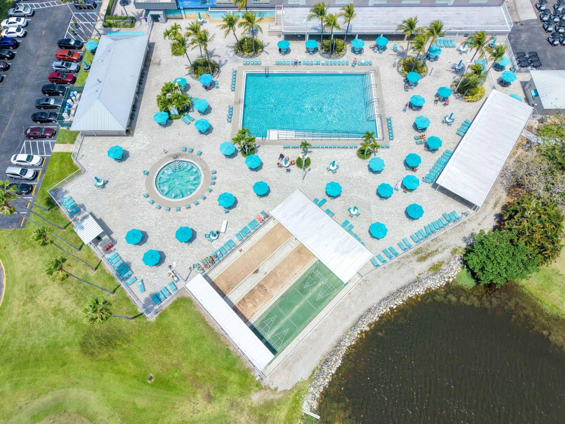 461 CAPRI J, #461, Delray Beach, FL 33484 Clubhouse Pool Deck Bird Eye View