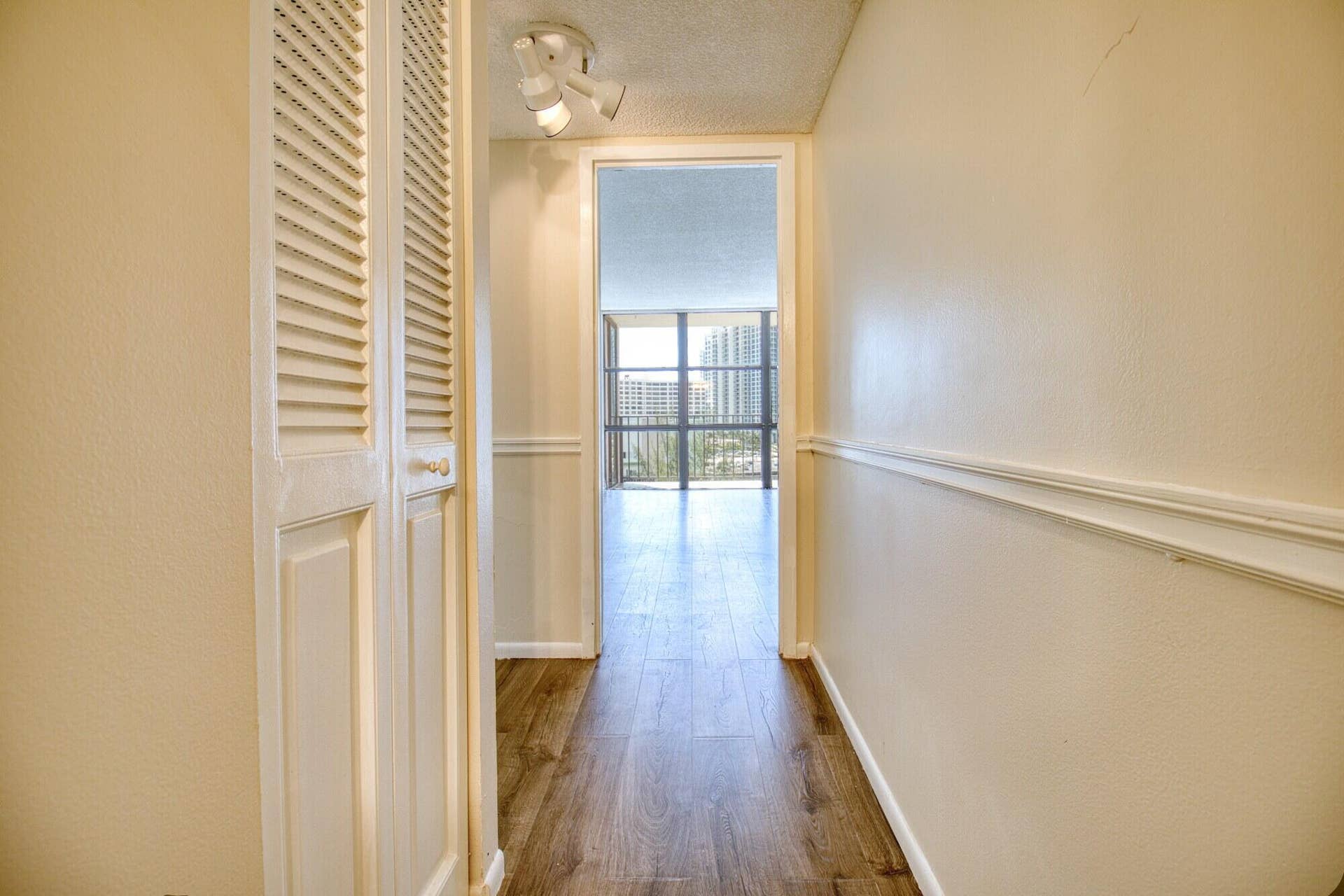 800 PARKVIEW Drive, #826, Hallandale Beach, Hallandale Beach, FL 33009 Entrance-to-Bedroom-hdr6-IMG_7717_hdr