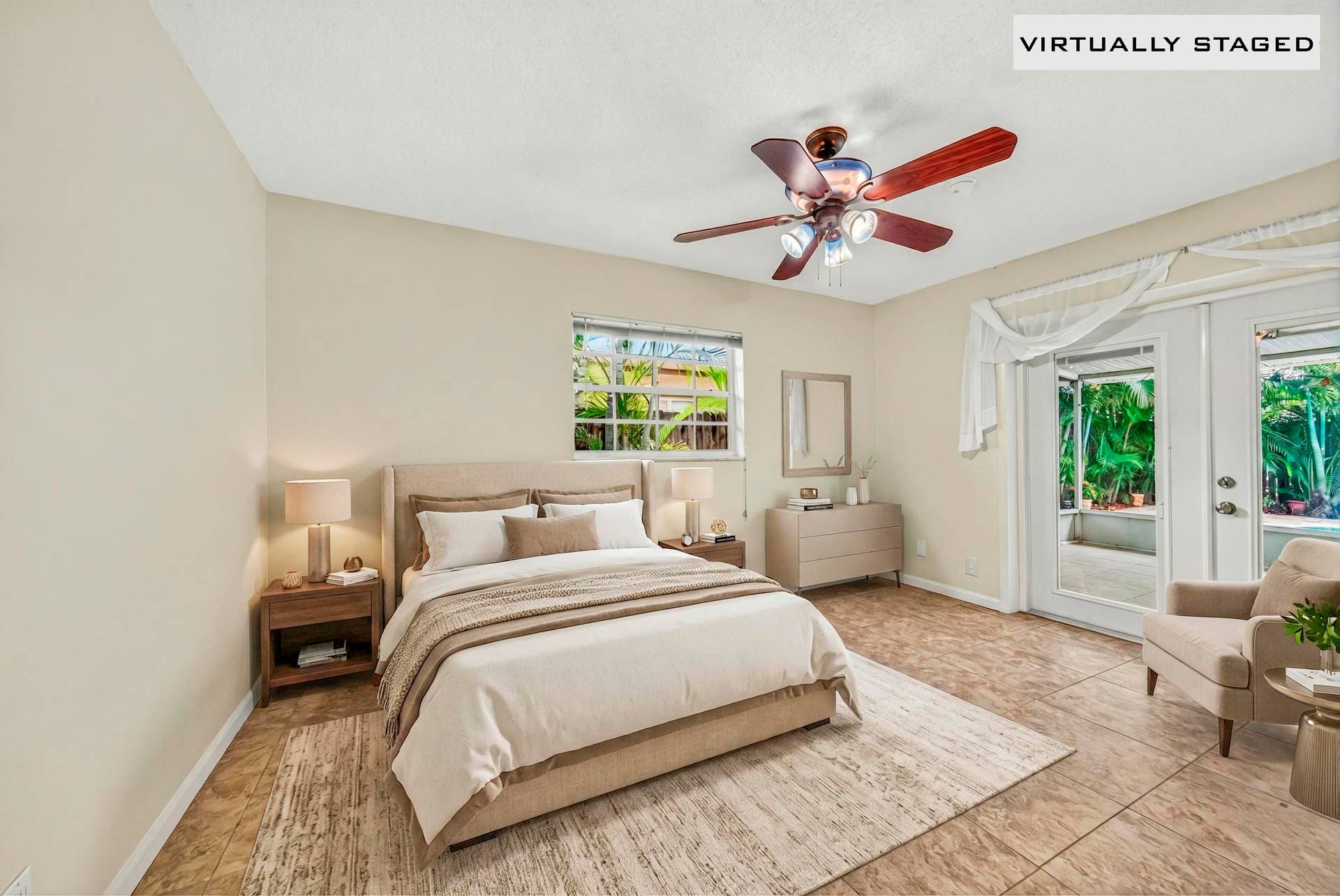 1540 NE 40th Street, Oakland Park, FL 33334 main bedroom staged