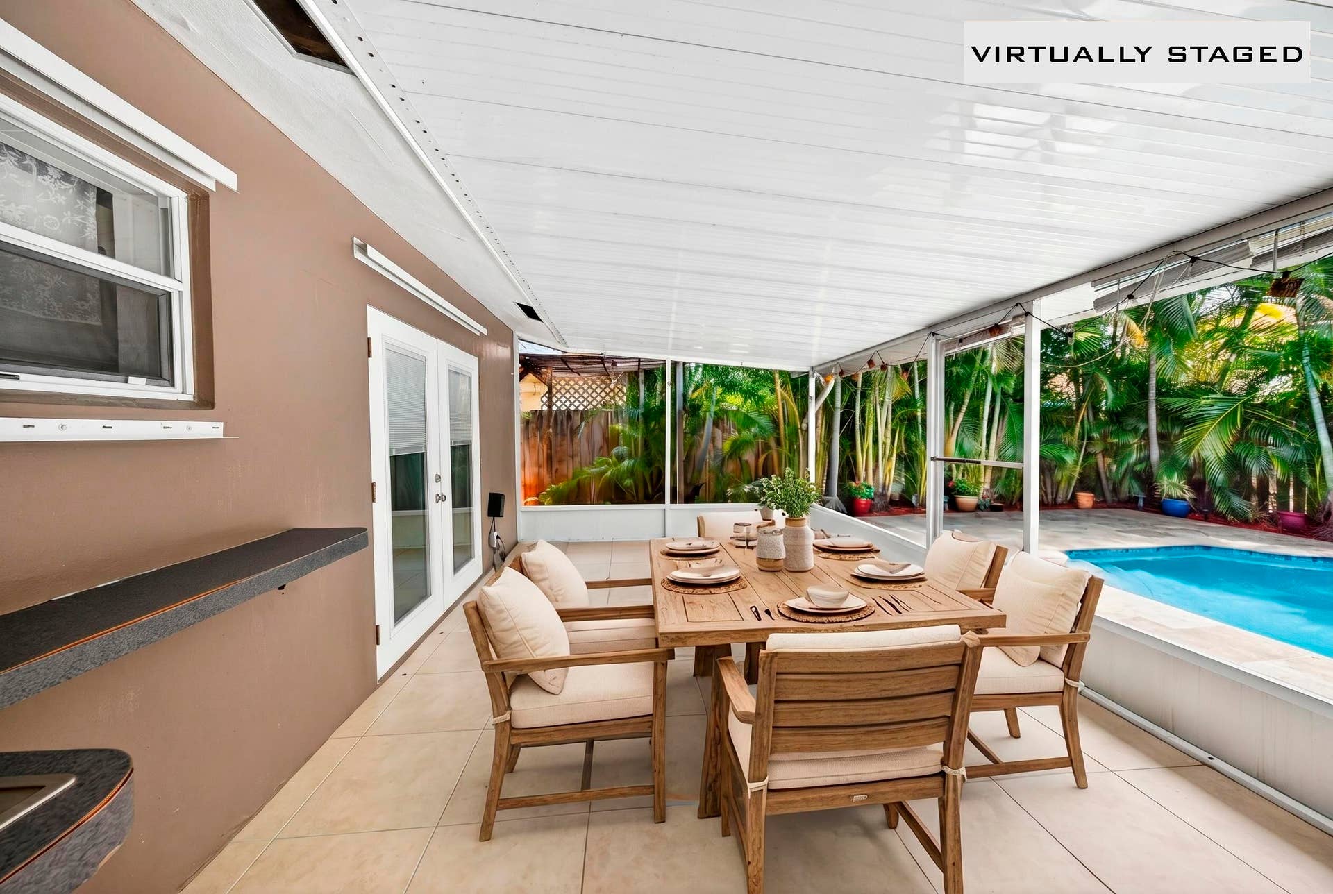 1540 NE 40th Street, Oakland Park, FL 33334 patio staged