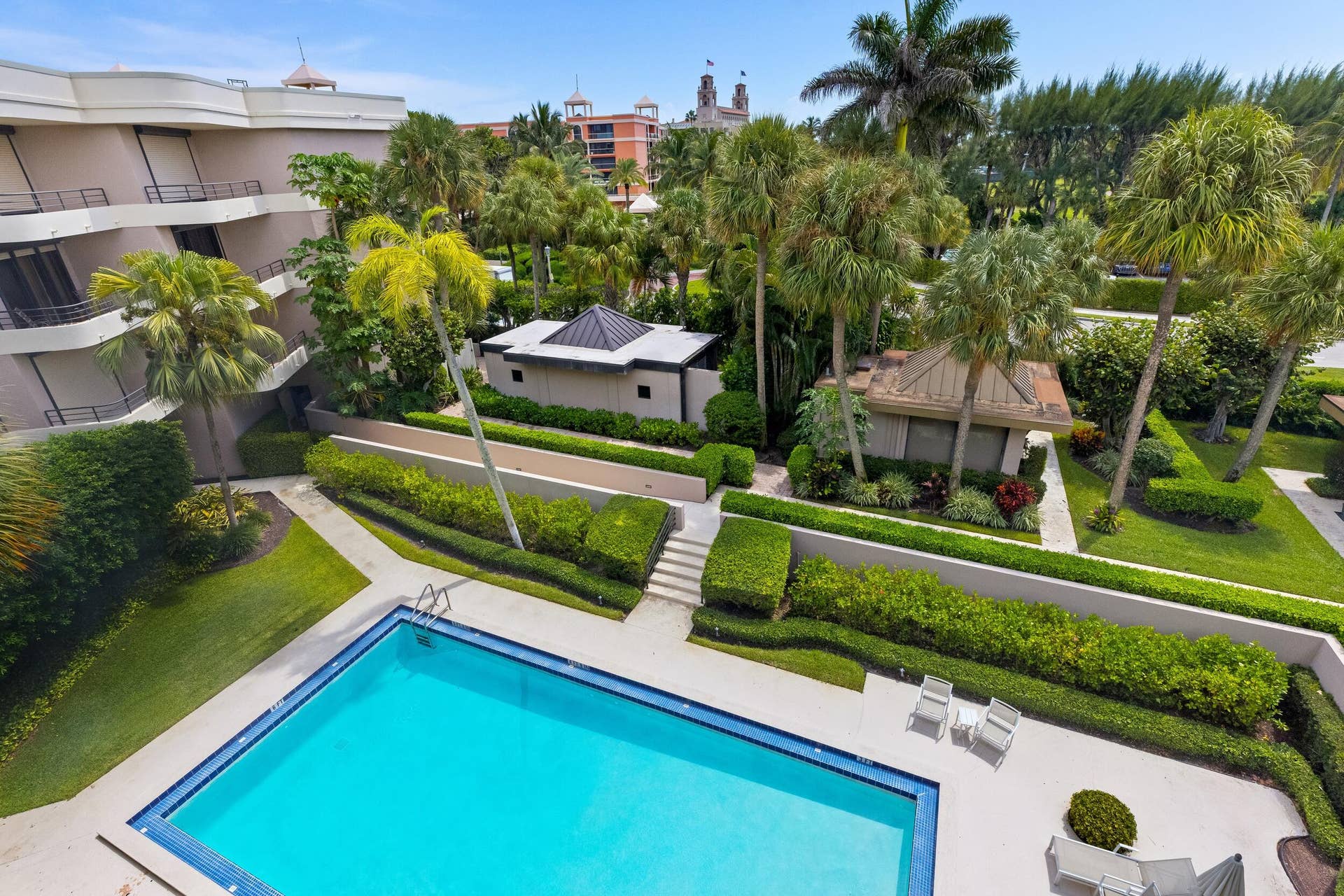120 Sunset Avenue, #W 4 A, Palm Beach, FL 33480 Pool View